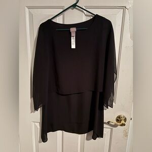 Chico’s Black Whimsical Top